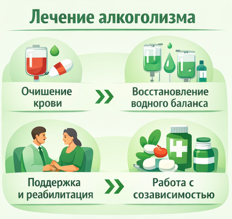 лечение алкоголизма в Козловке этапы